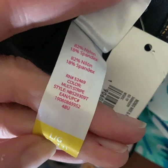 ❤️ NEW No Boundaries Striped Bikini Large 11-13 - Picture 9 of 9